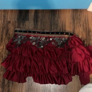 Pirate skirt, can tie to fit around any size, worn once for Halloween